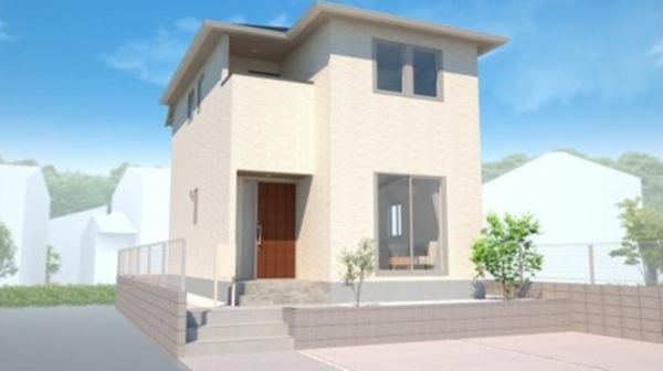 佐賀市若楠、新築一戸建ての完成予想図（外観）画像です