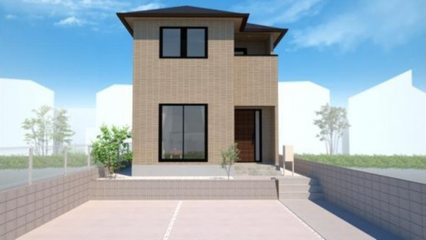 佐賀市若楠、新築一戸建ての完成予想図（外観）画像です