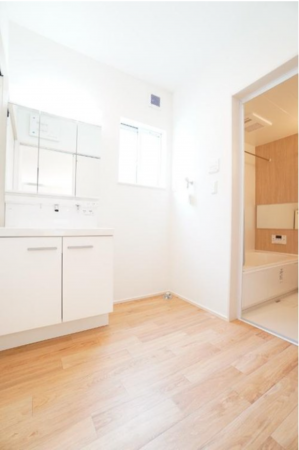 佐賀市鍋島町、新築一戸建ての洗面画像です