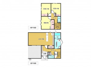 佐賀市鍋島町、新築一戸建ての間取り画像です