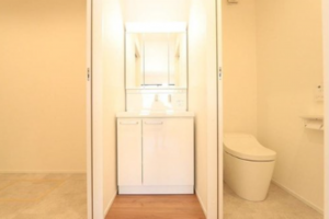 佐賀市大和町、中古一戸建ての洗面画像です