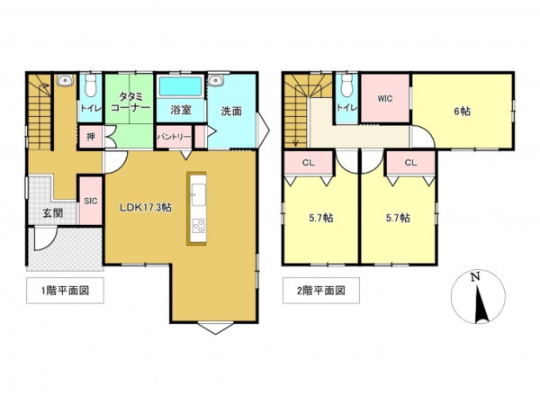 佐賀市大和町、新築一戸建ての間取り画像です