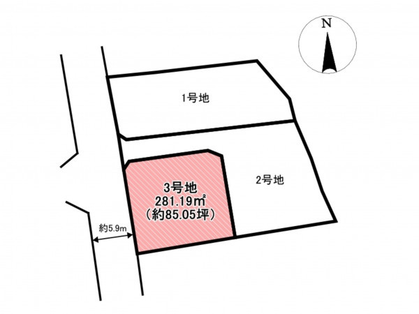 佐賀市高木瀬町、土地の間取り画像です