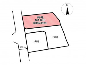佐賀市高木瀬町、土地の間取り画像です