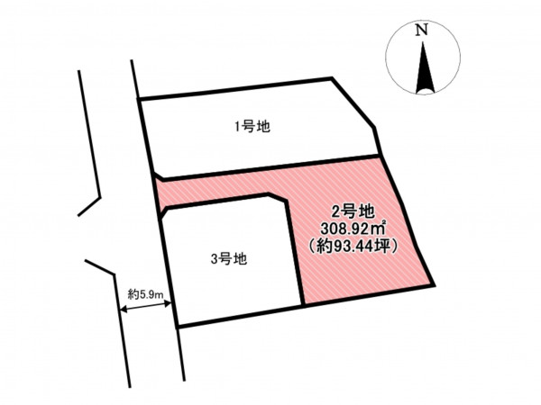 佐賀市高木瀬町、土地の間取り画像です
