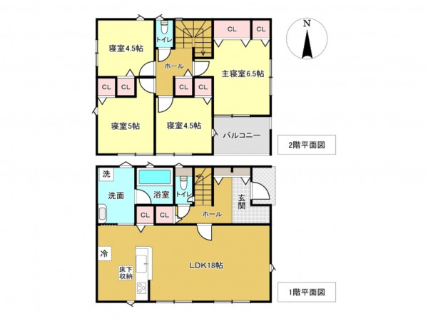 佐賀市金立町、新築一戸建ての間取り画像です