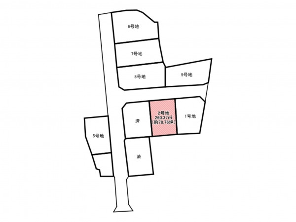佐賀市高木瀬町、土地の間取り画像です