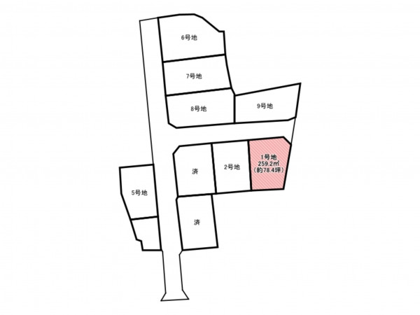 佐賀市高木瀬町、土地の間取り画像です