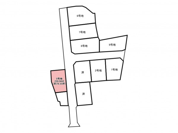 佐賀市高木瀬町、土地の間取り画像です