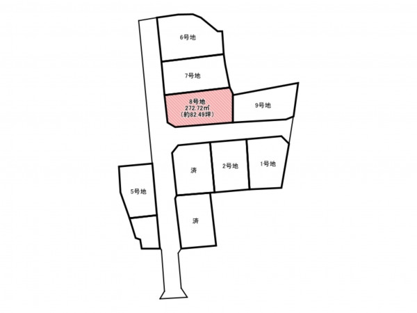 佐賀市高木瀬町、土地の間取り画像です