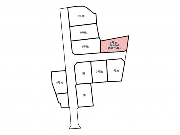 佐賀市高木瀬町、土地の間取り画像です