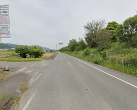 佐賀市大和町、土地の前面道路を含む現地写真画像です