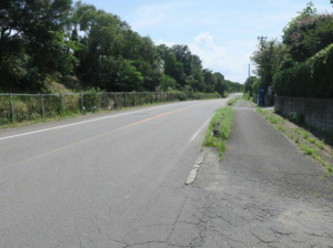 佐賀市大和町、土地の前面道路を含む現地写真画像です