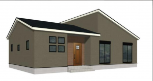 佐賀市金立町、新築一戸建ての完成予想図（外観）画像です