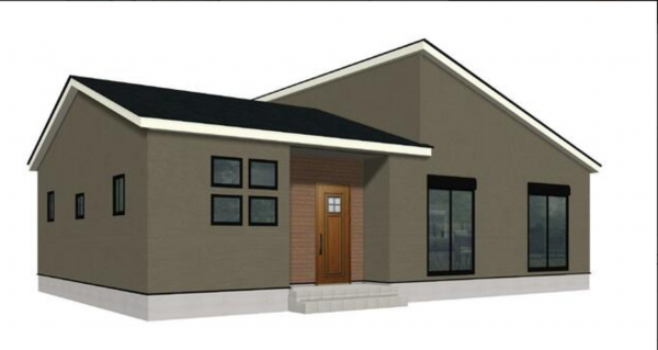 佐賀市金立町、新築一戸建ての完成予想図（外観）画像です