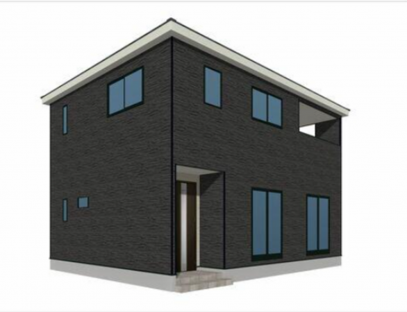 佐賀市高木瀬東、新築一戸建ての完成予想図（外観）画像です