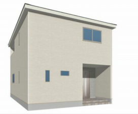 佐賀市高木瀬東、新築一戸建ての完成予想図（外観）画像です