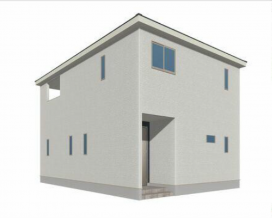 佐賀市高木瀬東、新築一戸建ての完成予想図（外観）画像です