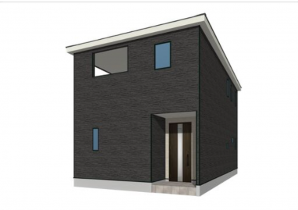 佐賀市高木瀬西、新築一戸建ての完成予想図（外観）画像です