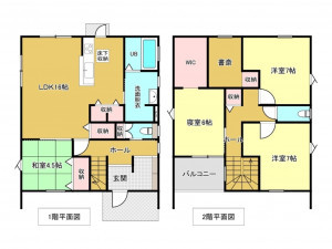 佐賀市高木瀬西、新築一戸建ての間取り画像です