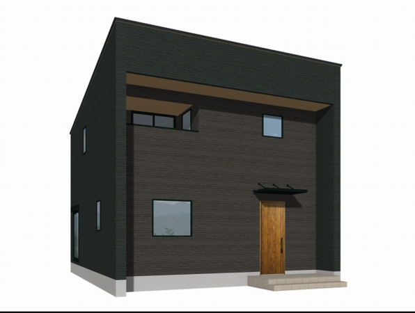 佐賀市高木瀬西、新築一戸建ての完成予想図（外観）画像です