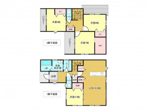 佐賀市八丁畷町、新築一戸建ての間取り画像です