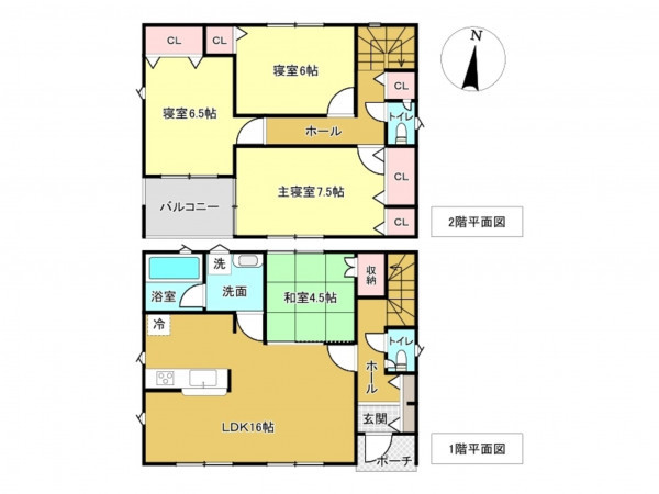 佐賀市若宮、新築一戸建ての間取り画像です