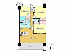 佐賀市兵庫南、中古マンションの間取り画像です