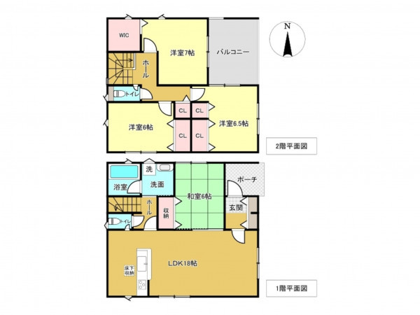 佐賀市開成、新築一戸建ての間取り画像です