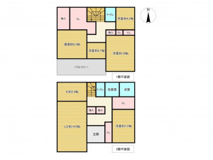 佐賀市大和町、中古一戸建ての間取り画像です