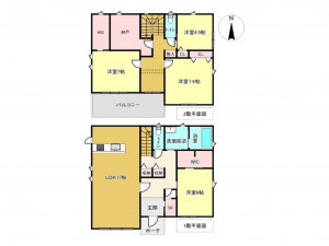 佐賀市大和町、中古一戸建ての間取り画像です