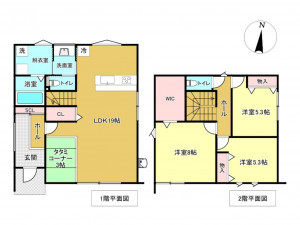 佐賀市大和町、新築一戸建ての間取り画像です