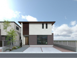 佐賀市大和町、新築一戸建ての完成予想図（外観）画像です