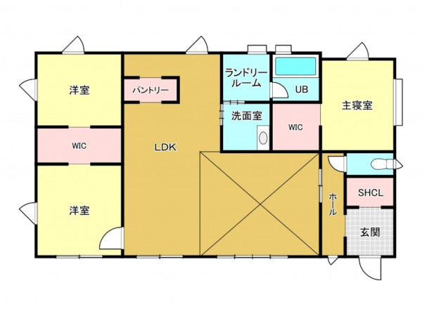 佐賀市大和町、中古一戸建ての間取り画像です