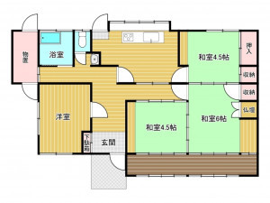 佐賀市八戸溝、中古一戸建ての間取り画像です