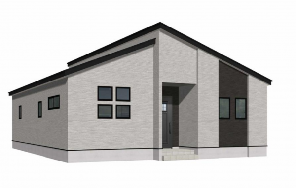 佐賀市大和町、新築一戸建ての完成予想図（外観）画像です