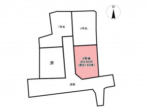 佐賀市久保泉町、土地の間取り画像です