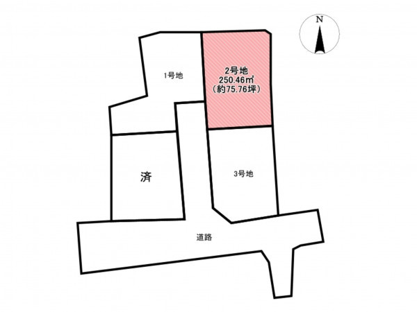 佐賀市久保泉町、土地の間取り画像です