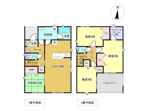 佐賀市開成、新築一戸建ての間取り画像です