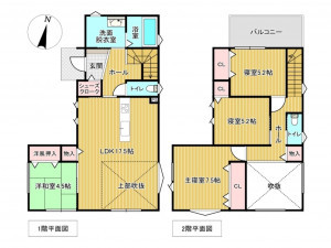佐賀市鍋島町、新築一戸建ての間取り画像です