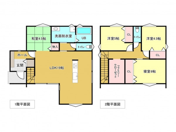 佐賀市鍋島町、新築一戸建ての間取り画像です