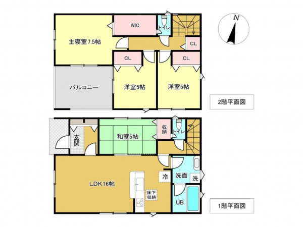 佐賀市若宮、新築一戸建ての間取り画像です