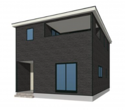 佐賀市若宮、新築一戸建ての完成予想図（外観）画像です