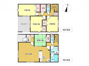 佐賀市若宮、新築一戸建ての間取り画像です