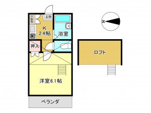 佐賀市神野西、収益物件/アパートの間取り画像です