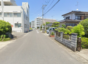 佐賀市大和町、土地の前面道路を含む現地写真画像です
