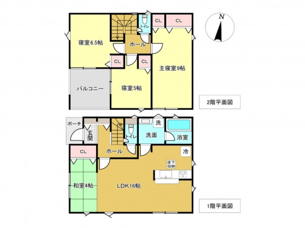 佐賀市高木瀬町、新築一戸建ての間取り画像です