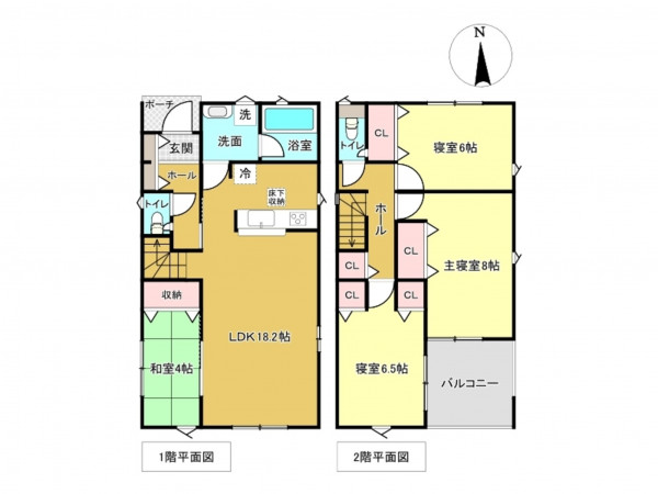 佐賀市高木瀬東、新築一戸建ての間取り画像です