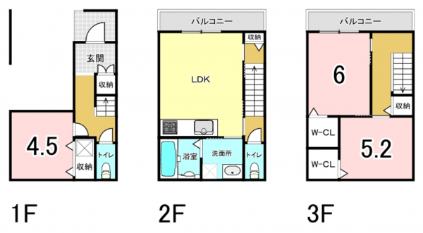 八尾市荘内町、新築一戸建ての間取り画像です