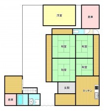八尾市大竹、中古一戸建ての間取り画像です